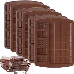 6 pièces moule de barre de chocolat en silicone se sépare Moule de bonbon Moule de barre énergétique protéinée - Neuf