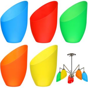 Subzonal-5pièces - Plastique Lot De Couvercles De Lampe Pour Éclairage De Table Et Décoration Intérieure Compatible Avec Bases Pour Salon Chambre Bureau Et Salle - Neuf