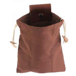 Sac à fourrage, sac d'aventure pliable en cuir véritable [marron], sac à fourrage en toile cirée - Neuf