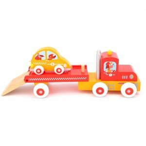 Voiture Jouet En Bois Pour Enfants, Joli Modele De Chariot De Transport, Jouets Educatifs Precoces - Neuf