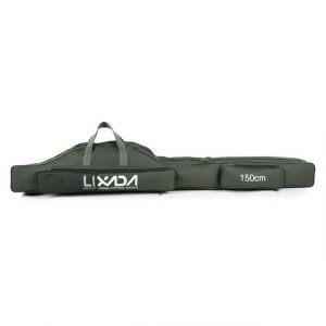 Sac De Pêche Portable Pliant Canne À Pêche Moulinet Sac Canne À Pêche Équipement Matériel Étui De Transport Transporteur Voyage Sac De Rangement Organisateur-Army Vert 150cm - Neuf