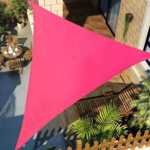 Voile D'ombrage Imperméable Tempsa - Triangle Rose 4x4x4m - Protection Anti-Uv - Séchage Rapide - Répulsif - Neuf