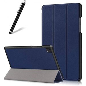 Coque Pour Samsung Galaxy Tab A7 2020 10.4 T500/T505/T507,Étui Cuir À Rabat Mince Léger Avec Support Pliable,Réglable Multi-Angle Béquille Folio Flip Tablette Housse,Bleu Foncé - Neuf