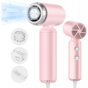 [5 En 1] Brosse Soufflante & Air Styler, [110 000 Rpm] S&egrave;che-Cheveux Ionique Haute Vitesse, S&eacute;chage Rapide, Avec Boucleur Auto-Wrap, Volumateur, Lisseu (Rose) - Neuf