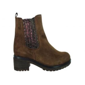 Gabor Bottes Zipp&eacute;es En Cuir Velours Marron Pour Femme 36 - Neuf