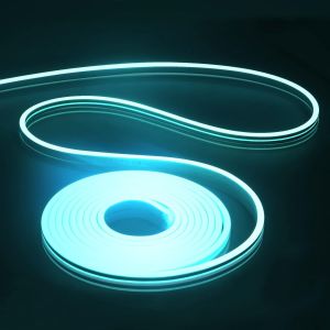 5m Ruban Led 12v Flexible Bande Led Néon Lumière Glace Bleue Étanche Ip65 120 Leds/M Pour Intérieur/Extérieur Décoration(Non Inclus Adaptateur Secteur) - Neuf