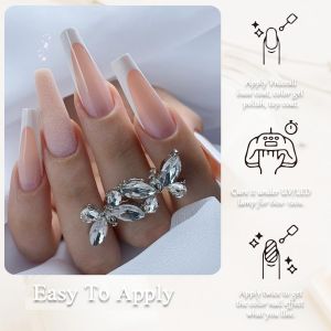 2 Couleurs Kit Vernis Semi Permanent Blanc Laiteux Nude, Soak Off Uv Led Vernis Gel Semi Permanent Transparent Gel&eacute;e De Cristal Vernis &Agrave; Ongles French Manucure 10ml - Neuf