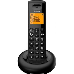 E260 - T&eacute;l&eacute;phone Fixe Sans Fil Dect - Design Compact - Grand &Eacute;cran R&eacute;tro&eacute;clair&eacute; - Mains Libres - Fonction Blocage Des Appels Ind&eacute;sirables - Noir - Neuf