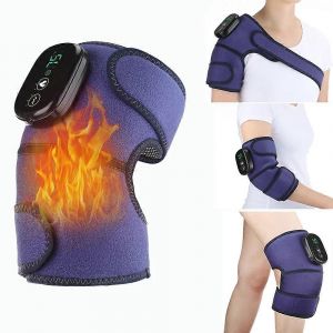Ceinture De Massage Chauffante Pour Les &Eacute;paules, Soulageant Les Douleurs Articulaires Et Articulaires Gr&acirc;ce &Agrave; La Th&eacute;rapie Infrarouge. Masseur &Eacute;lectrique Vibrant Pour Les Coudes, La Nuque Et Le Dos, Type 2 Bleu. - Neuf