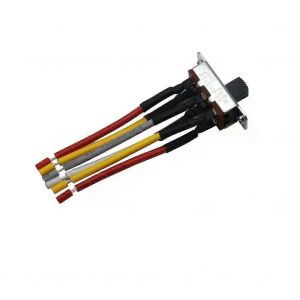 E-209-22 Interrupteur à bascule 6 broches avec fil remplace SL13B pour ventilateur de plafond 125VAC Commutateur de transfert à glissière double pôle / double jet - Neuf