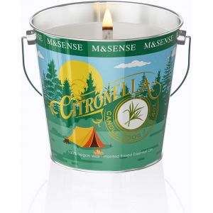 Bougie Parfumées Citronnelle Menthe Poivrée|Bougie Cire de Soja Naturelle 110h Rafraîchissantes,Parfum Énergisant pour Bureau & Séances de Travail-Bougies pour Camping,Jardin,Terrasse - Neuf