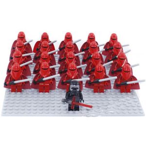 21pièces star wars mini figurine action garde blocs de construction jouet - costume de soldat robot - combat figure assemblée - jouets amusants - thème style pendules-Aucune plaque de base fournie - Neuf