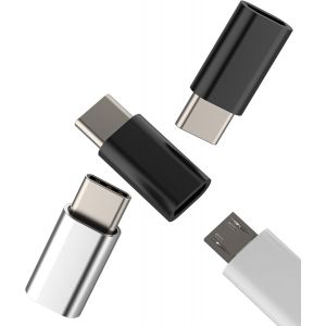 TRAHOO-Lot de 3 adaptateurs USB C - &Eacute;crou micro USB vers type C m&acirc;le - C&acirc;ble de charge rapide Android - Connecteur femelle pour Apple iPhone 15 Pro pour iPad - Compatible avec chargeur Samsung Data S - Neuf