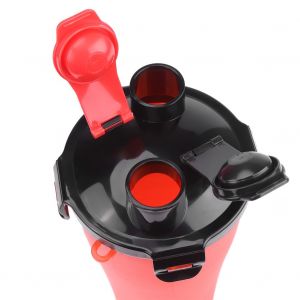 Hjlian Bouteille D'eau Potable 2 En 1 Pour Chien Avec Bol, Recipient Pour Nourriture Et Eau D'exterieur Pour Animaux De Compagnie - Neuf