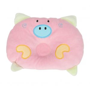 Oreiller En Velours Pour Bebe, Motif Petit Cochon, Motif Dessin Anime, Pour Eviter Les Tetes Plates, Convient Aux Bebes De 0 A 1 An (Rose) - Neuf