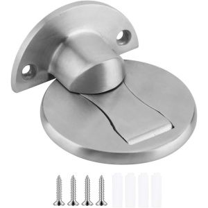 ChenQuanSarl-Butée De Porte Magnétique, Arrêt De Porte En Métal, Loquet De Porte Magnétique Invisible Avec Adhésif, Forte Magnétique Butée De Porte En Acier Inoxydable, Argenté - Neuf