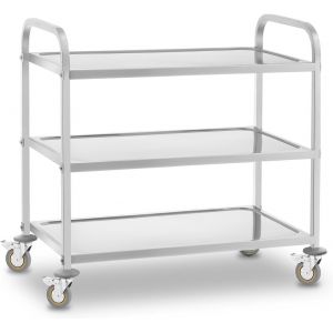Vornixorsarlshopchariot De Service Desserte Cuisine &Agrave; Roulettes 3 Plateaux Rcsw 3 (101x55x96,5cm, Capacit&eacute; De Charge 480 Kg, &Eacute;paisseur Des &Eacute;tag&egrave;res 3cm) - Neuf