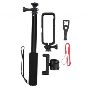 Cadre de protection antichute pour camera sport avec perche a selfie et support pour telephone Insta360 ONE X2 - Neuf
