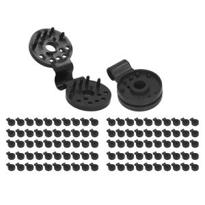 YEMAESRE-100 Pièces Clips En Plastique Pour Tissu D'Ombrage Abs Abat-Jour Net Pince De Fixation Accessoires En Tissu D'Ombrage Robuste Pour Camping Tentes Caravanes (Noir) - Neuf