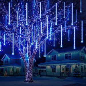 JGD-Guirlande Lumineuse LED,10 Tubes, 360 LED Lumi&egrave;res de No&euml;l d'ext&eacute;rieur, 9.35M LED Lumi&egrave;re Cascade de Glace et Neige pour No&euml;l, Halloween, Mariage, F&ecirc;te - Neuf