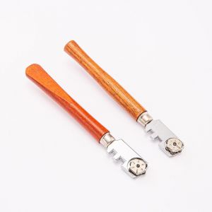 Pack de 2 Professionnels 6 Roue Coupe-Verre avec de Carbure de Tungstène de Coupe Roues pour 2-6mm de Réductions sur les Verres, Miroirs et Verre coloré, Équipé de Poignée en Bois - Neuf