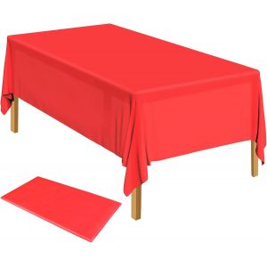 Nappe Rectangulaire En Plastique Rouge Pour Intérieur Ou Extérieur, Fête Prénatale, Mariage, Fête D'anniversaire - 137 X 274 Cm - Neuf