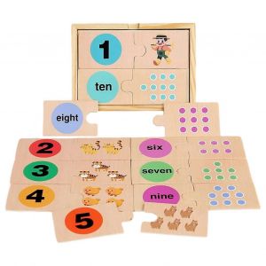 Jeu &Eacute;ducatif En Bois De Chiffres 2 &Agrave; 4 Pour Des Jeux D'apprentissage Interactifs En Classe Et En Salle De Jeux Pour Les Filles De Maternelle - Neuf
