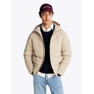 Veste D&eacute;contract&eacute;e D&eacute;perlante Matelass&eacute;e Mix Quilt Hooded Jacket/Light Brown - Xxl - Neuf
