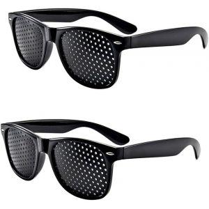 Lot De 2 Paires De Lunettes Perforées Pour Homme Et Femme - Légères Et Confortables - Noir, Noir - Neuf