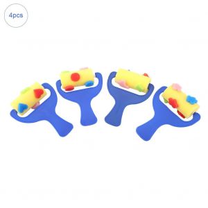 Kit de 4 pinceaux a peinture en eponge pour enfants, outil de peinture a faire soi-meme, jouet artisanal - Neuf