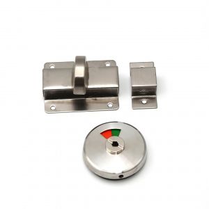 Loquet rotatif pour porte, kit d'indicateur de loquet, boulon de signalisation avec indicateur de vitesse et outil de fixation à vis pour salle de bain, toilettes publiques, toilettes - Neuf