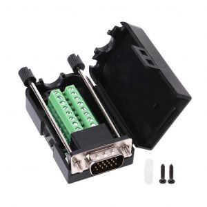 Connecteur a vis pour connecteur D-SUB DB15 VGA femelle/male - Neuf