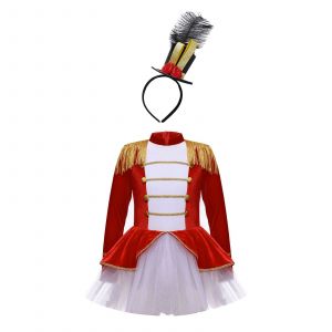 Lyus Ringmaster Cosplay Costume Pour Enfants,Manches Longues,Franges,Tutu En Tulle Initié,Robe Justaucorps,Tenue Kiev Illage D'halloween Pour Filles - Neuf