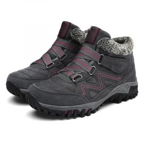 Bottines Pour Hommes / Femmes Avec Doublure Chaude Et Semelle En Caoutchouc Antid&eacute;rapante D'hiver Approvisionnement 44,Rose Rouge - Neuf