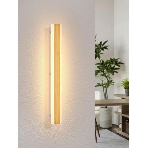 Subzonal-Applique Murale Led En Bois Longue Applique En Bambou 80 Cm Lampe D'int&eacute;rieur 3000 K Appliques Murales 25w &Eacute;clairage Int&eacute;rieur Moderne Lampe De Chevet Lampe De Couloir Chambre Escalier - Neuf