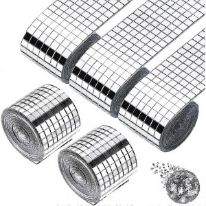 Miroir Mosaïque Autocollant Pack De 8000 Carreaux De Mosaïque Miroir Autocollant Mosaïque Mosaïque Carreaux De Miroir Miroir Décoration Mini (5 X 5 Mm) - Neuf
