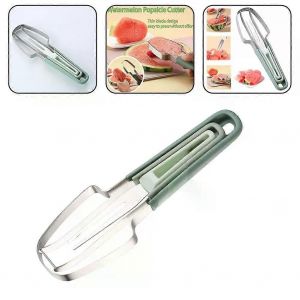 3-En-1 Fourchette À Pastèque Trancheuse Coupe-Pastèque En Acier Inoxydable Coupe-Pastèque Artéfact Salade Trancheuse À Fruits Outil Gadgets De Cuisine - Neuf