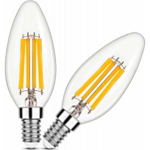 Kaleidoscope-Ampoule Led E14 Variable 6.5w 806 Lumens Lampe Bougie Vintage Remplace Une Ampoule À Incandescence De 60w 2700k Blanc Chaud Filament Pour L'éclairage Domestique, 230v, Cri 80+, [Q2772] - Neuf