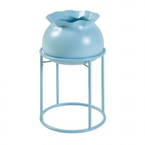 Porte-Plantes Style Intemportel Support 32 X 20 Cm Bleu Clair Helloshop26 03_0010346 - Neuf