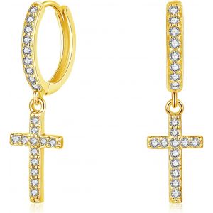 Kal-Boucles D'oreilles Cr&eacute;oles En Argent Sterling 925 Avec Pendentif, Hypoallerg&eacute;niques Et L&eacute;g&egrave;res, Boucles D'oreilles Pendantes En Argent, Bijoux Cadeau Pour Femme, Fille, Petite Amie, Maman - Neuf