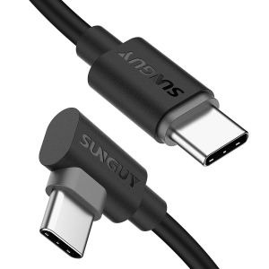 TYE-Cable USB C vers USB C 90 Degrés (2, Noir, 2m) - Neuf