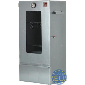 Ulteronixshop-Fumoir 7000 81x28x40 cm avec fen&ecirc;tre - Four &agrave; Fumer Professionnel avec thermom&egrave;tre & Accessoires - M&eacute;tal galvanis&eacute;, Anticorrosif, Durable - Cabinet de Fumage pour Viande, Poisson, Froma - Neuf