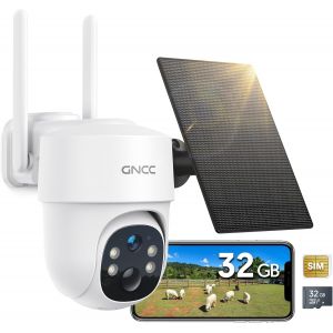 ChenQuanSarl-4G Caméra De Surveillance Extérieur Solaire 2K Pir Camera Exterieur Sans Fil Avec Carte Sim Sans Wifi, Inclinable À 355°/90°, Vision Nocturne Couleur/Infrarouge, Détection De Mouvement, - Neuf