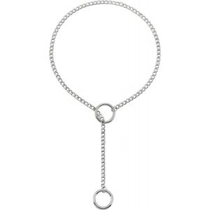 Kal-Réglable Collier En Y Femme Coeur/Rond/Serrure Pendentif,Chaîne De Glissement Punk Gothique Kubanische Collier Argent/Or/Noir Bijoux Y-Collar 26-34 - Neuf
