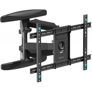 Bras Tv Mural Articul&eacute; Pour 40"" - 75"" Tv, Fixation Murale Tv Poids De 45,5 Kg - Accroche Television Mural Vesa 200X100-600X400/Support Mural Tv Orientable Et Inclinable Pivotant M6L-B Noir - Neuf