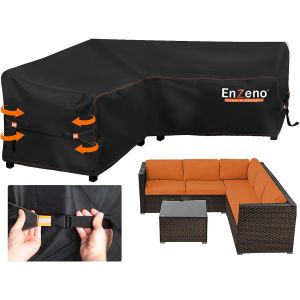 Ulteronixshop-Housse Pour Canap&eacute; D Angle Exterieur&iquest;Tissu Oxford 420d Lourd Bache De Protection Pour Canape De Jardin Impermeable&iquest;Bache Salon De Jardin Angle&iquest;Couvre Salon Angle De Jardin &iquest;255 &times; 255 &times; - Neuf