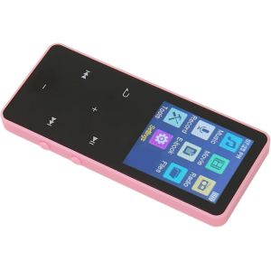 Lecteur MP3 avec Radio FM et Enregistreur Vocal, Lecteur MP4 à écran Tactile de 1,8 Pouces avec Bluetooth, Lecteur de Musique Portable HiFi Loseless Léger pour Le Sport (Rose) - Neuf