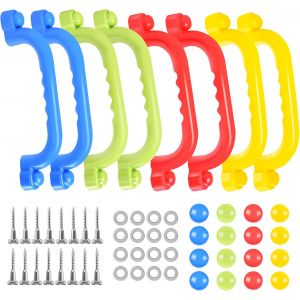 Mdy-8pcs Poignées Pour Aires De Jeux, Poignée D'escalade Enfant, Poignées De Sécurité En Plastique Antidérapant Pour Tour De Jeu Et Cadre D'escalade Intérieur Et Extérieur (8pcs-B) - Neuf