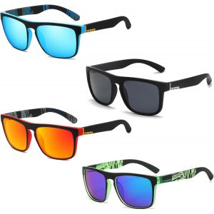 4 Paires Lunettes De Soleil Polaris&eacute;es Pour Hommes Et Femmes, Uv400 Protection Lunette De Soleil, Lunettes De Soleil Unisexe Pour La Conduite, Lunettes De Voyage, La P&ecirc;che, Le V&eacute;lo - Neuf