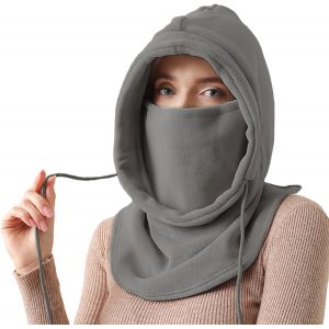 Jfkjg-Cagoule D'hiver En Polaire Chaud Femme, Thermique Et Épais Coupe-Vent Masque De Ski, Multifonction Chapeau D'hiver Chaud Avec Cache-Cou, Pour La Course À Pied Cyclisme Ski Sports De Plein Air - Neuf
